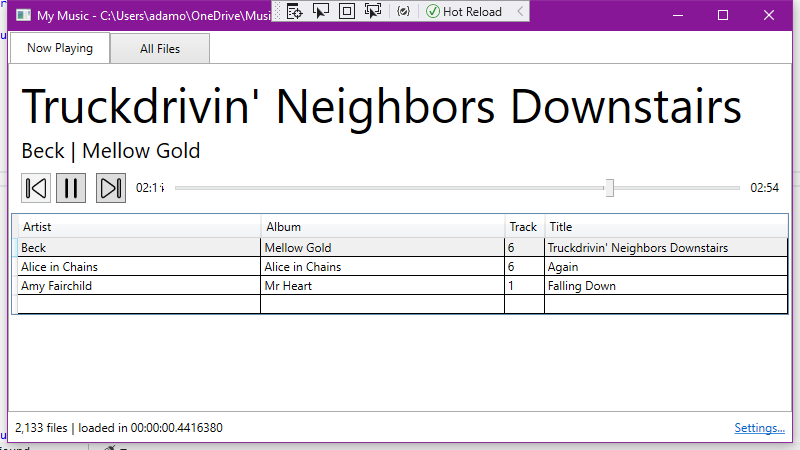 GitHub - adamfoneil/MyMusic.Wpf: A WPF MP3 music player · GitHub